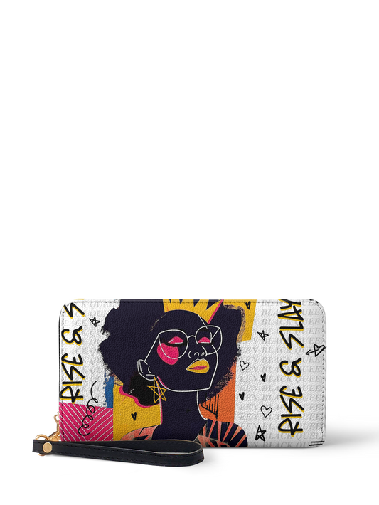 Rise & Slay - "Aina" White Graffiti Wallet