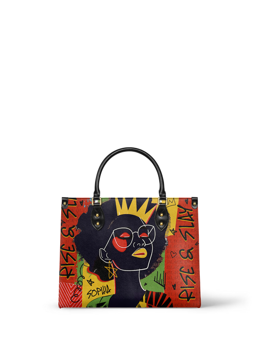 Rise & Slay - "Aina" Red Graffiti Crossbody Satchel