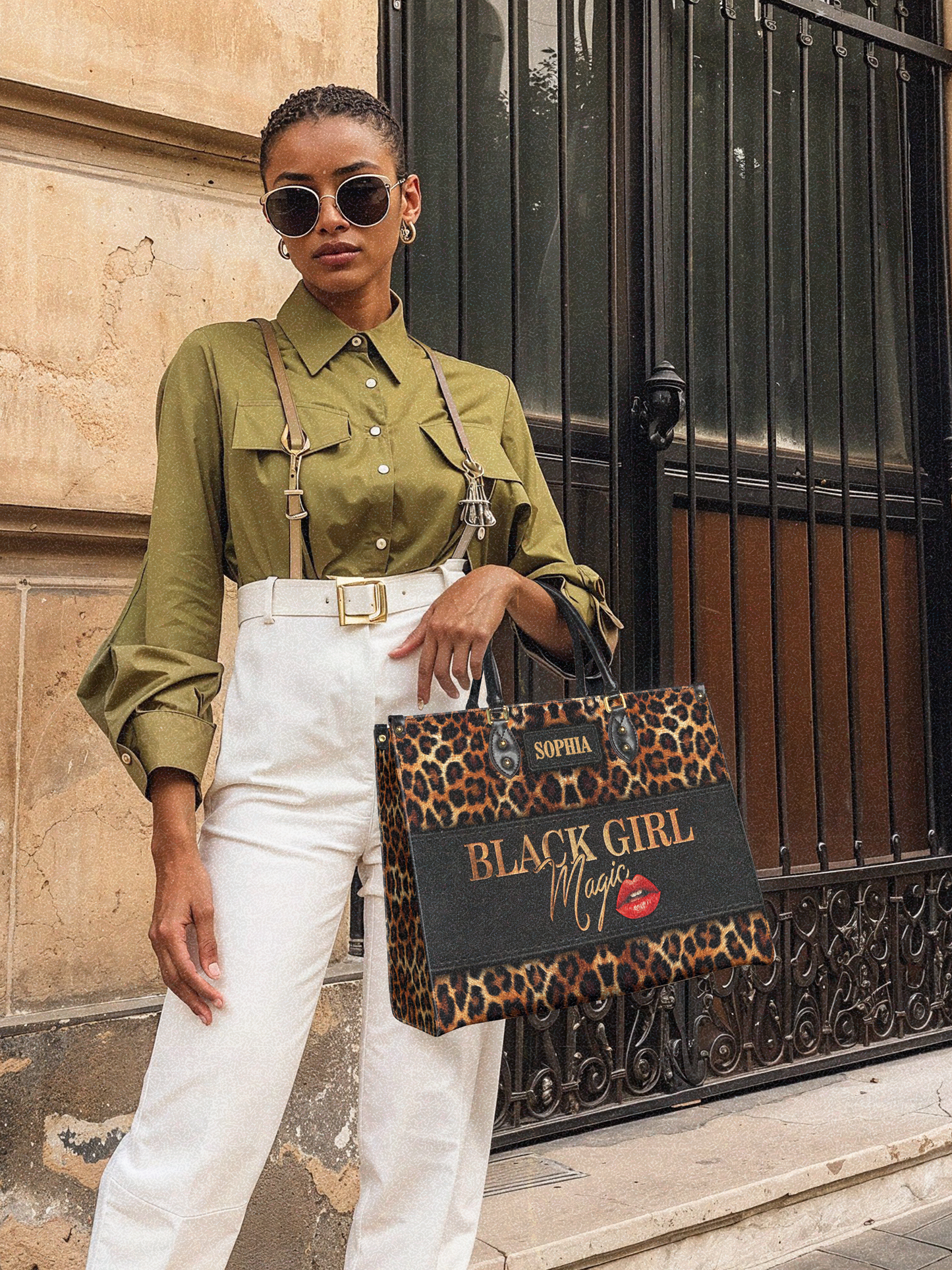 Black Girl Magic Leather Bag