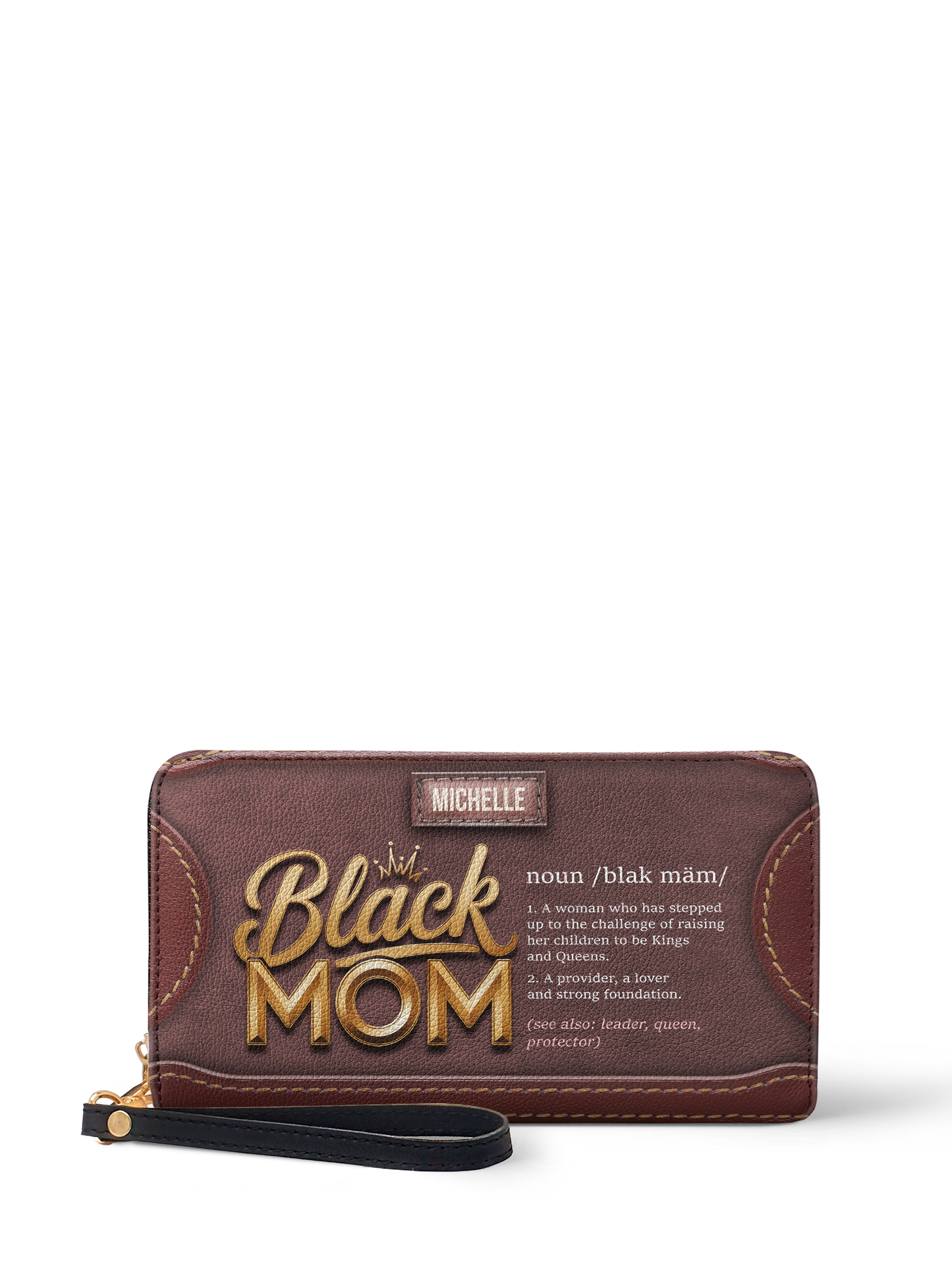 Black Woman Noun Brown Wallet