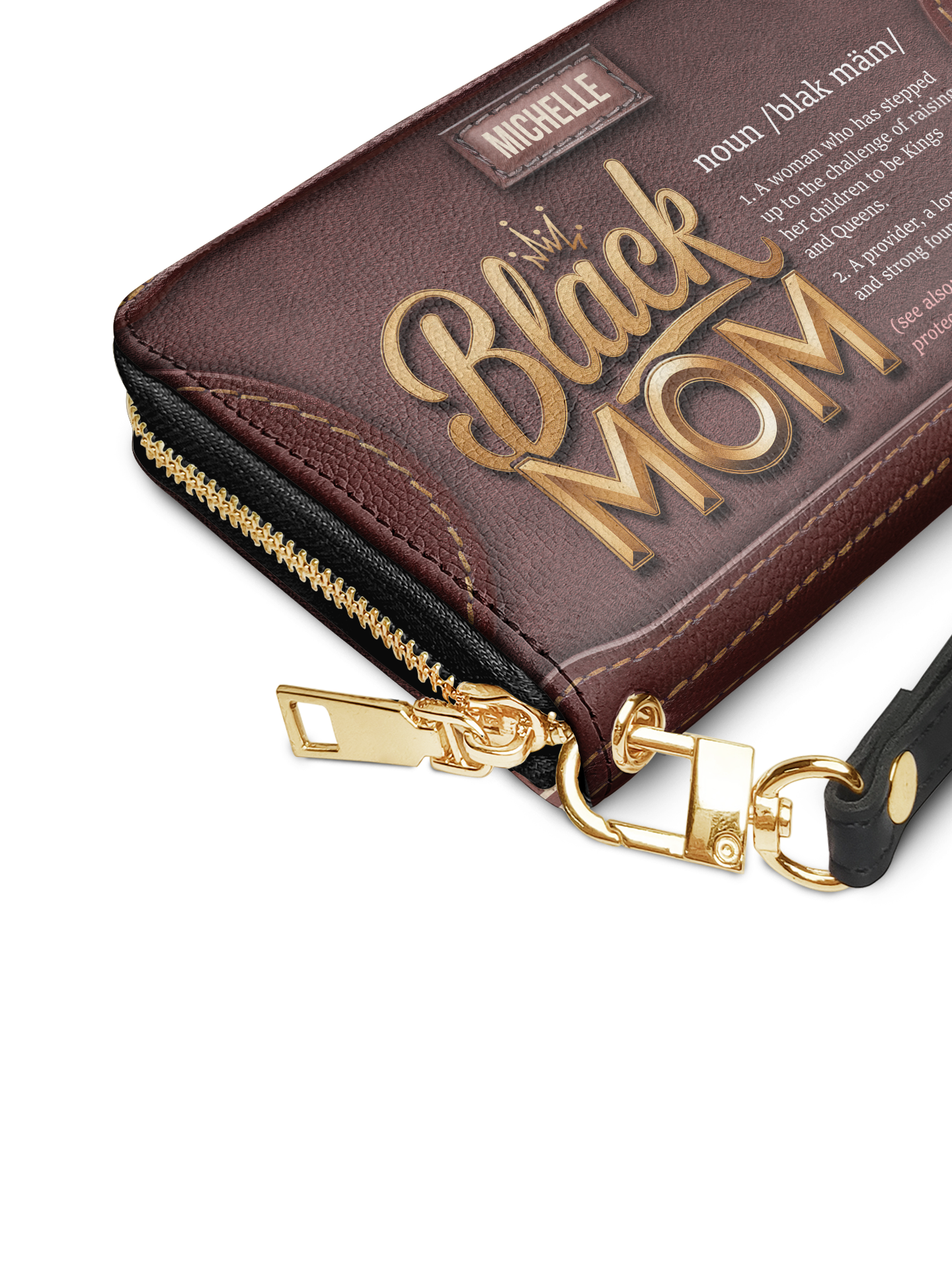 Black Woman Noun Brown Wallet