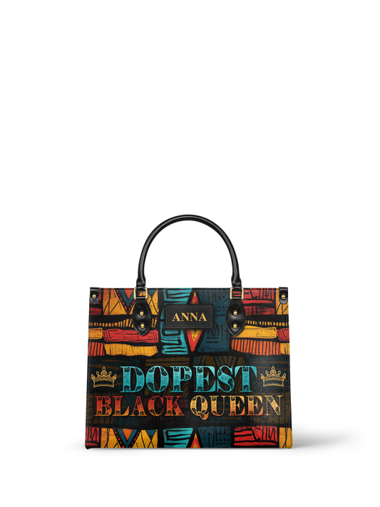 Dopest Black Queen  Leather Bag