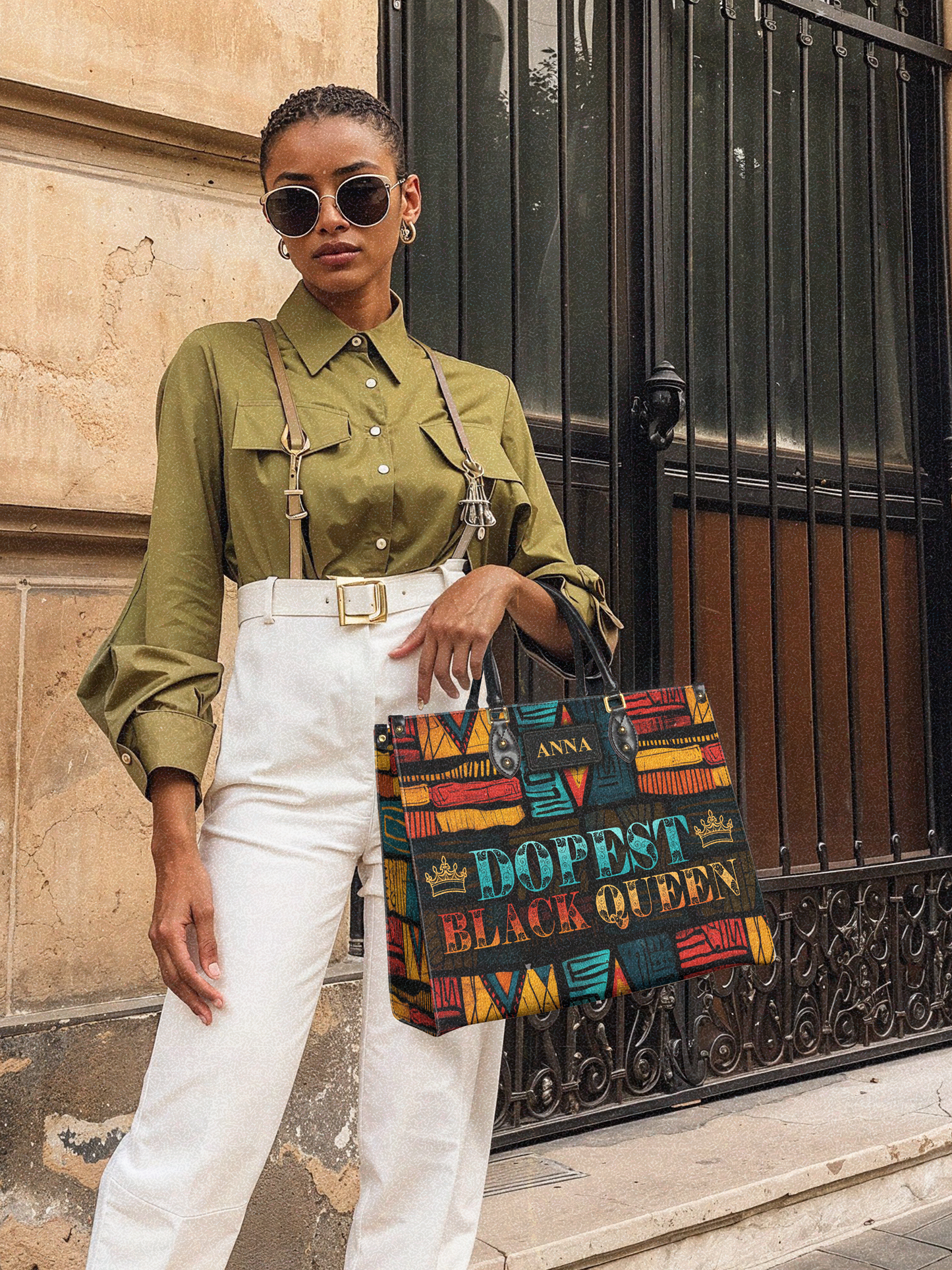 Dopest Black Queen  Leather Bag