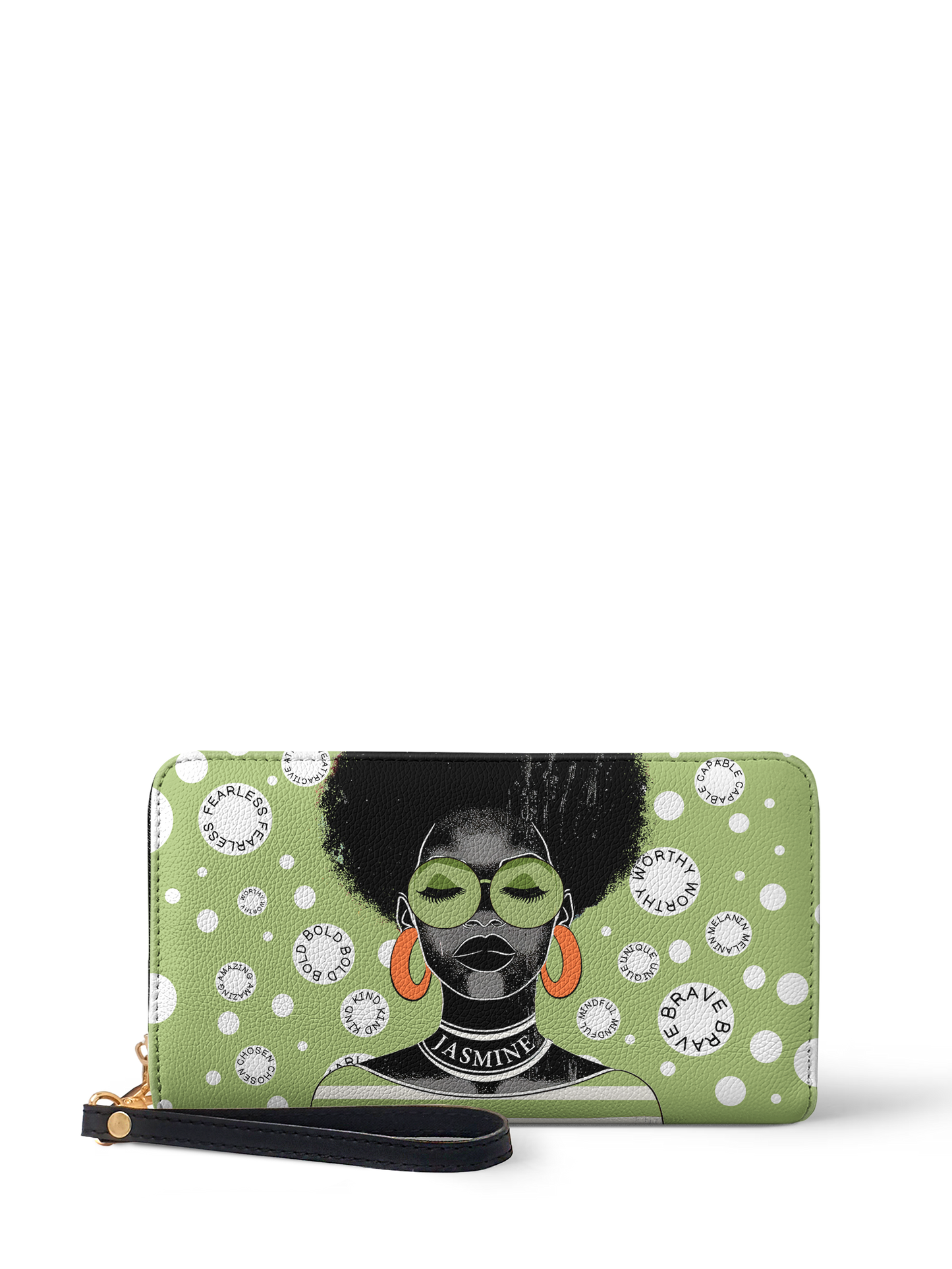 🎁 The Essence - "Fahari" Green Polka-dot Wallet (100% off)