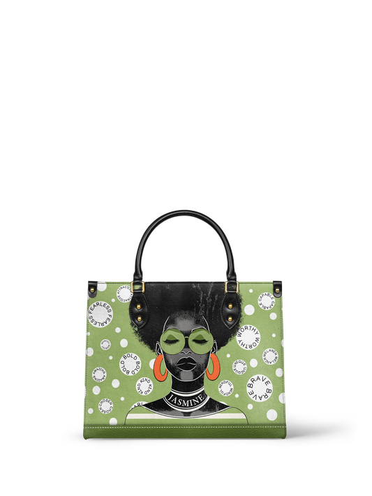 Fahari Green Leather Bag