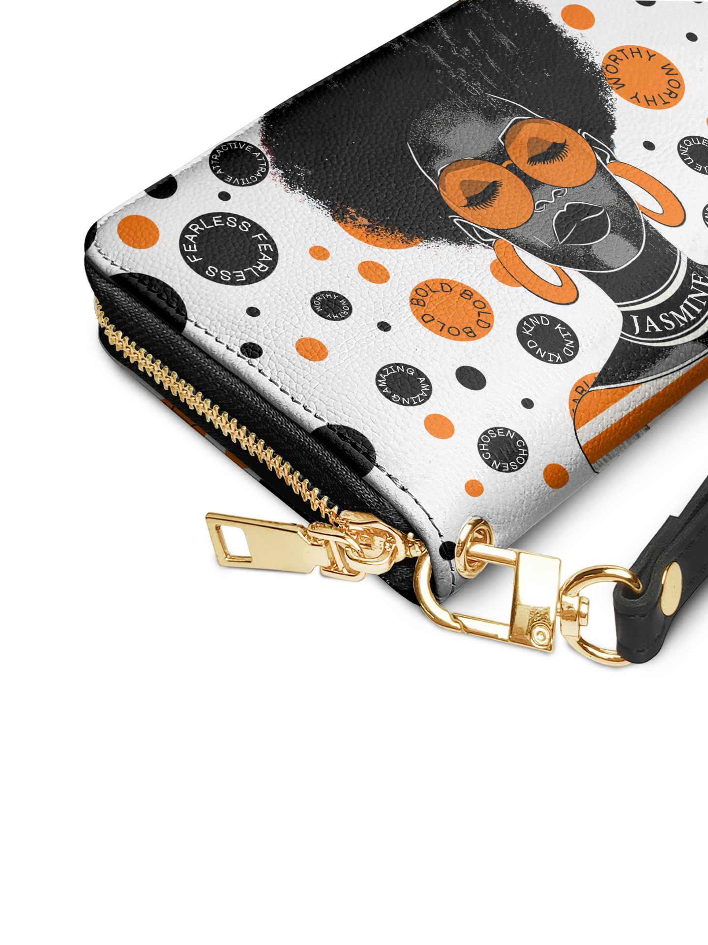 The Essence - "Fahari" White Polka-dot Wallet