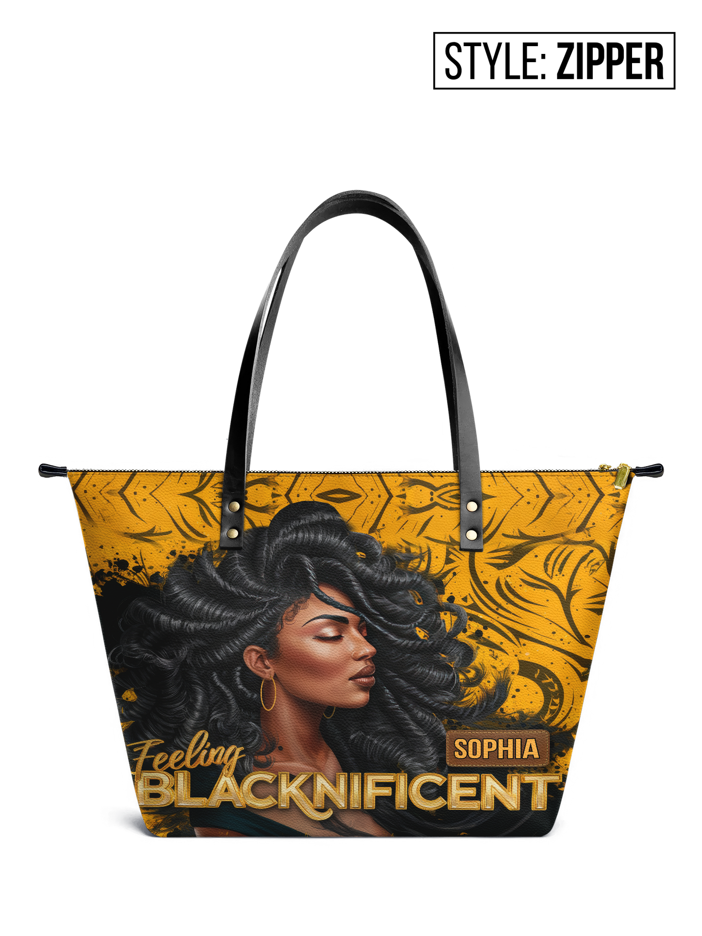 Feeling Blacknificent Leather Tote Bag