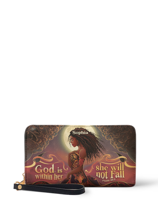 God Is Within Her She Will Not Fall Wallet