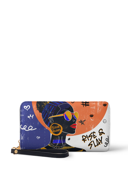 Rise & Slay - "Hekima" Blue Graffiti Wallet