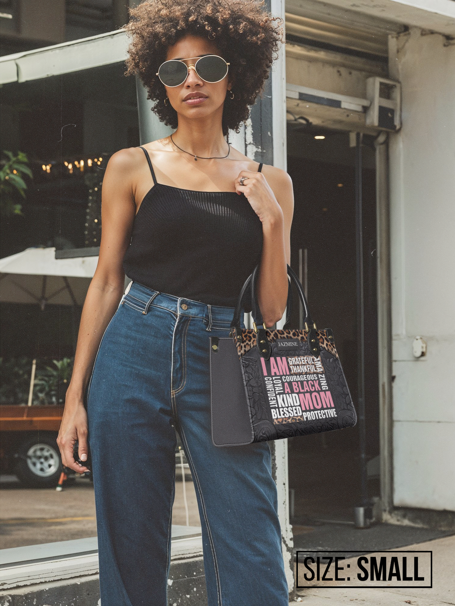 I Am A Black Mom Crossbody Satchel