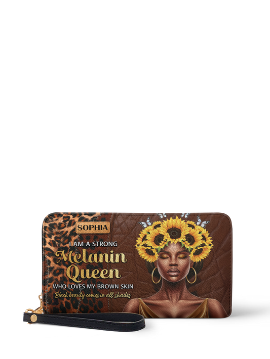 I Am A Strong Melanin Queen Who Loves My Brown Skin Wallet