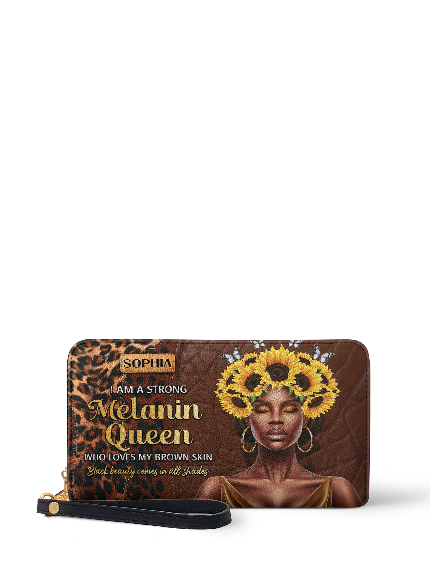 🎁 I Am A Strong Melanin Queen Who Loves My Brown Skin Wallet 49,95$ (100% off)