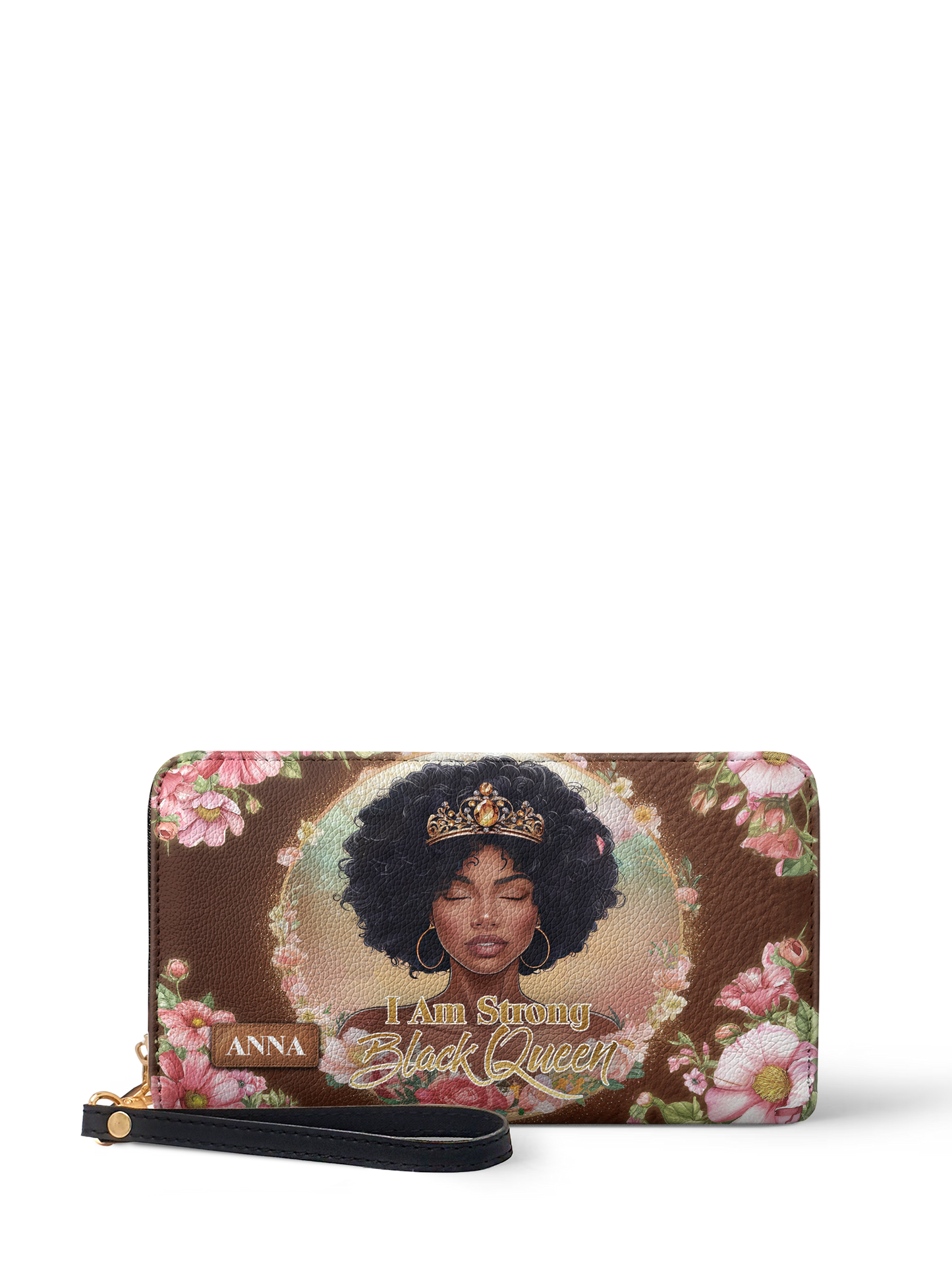 I Am Strong Black Queen Wallet