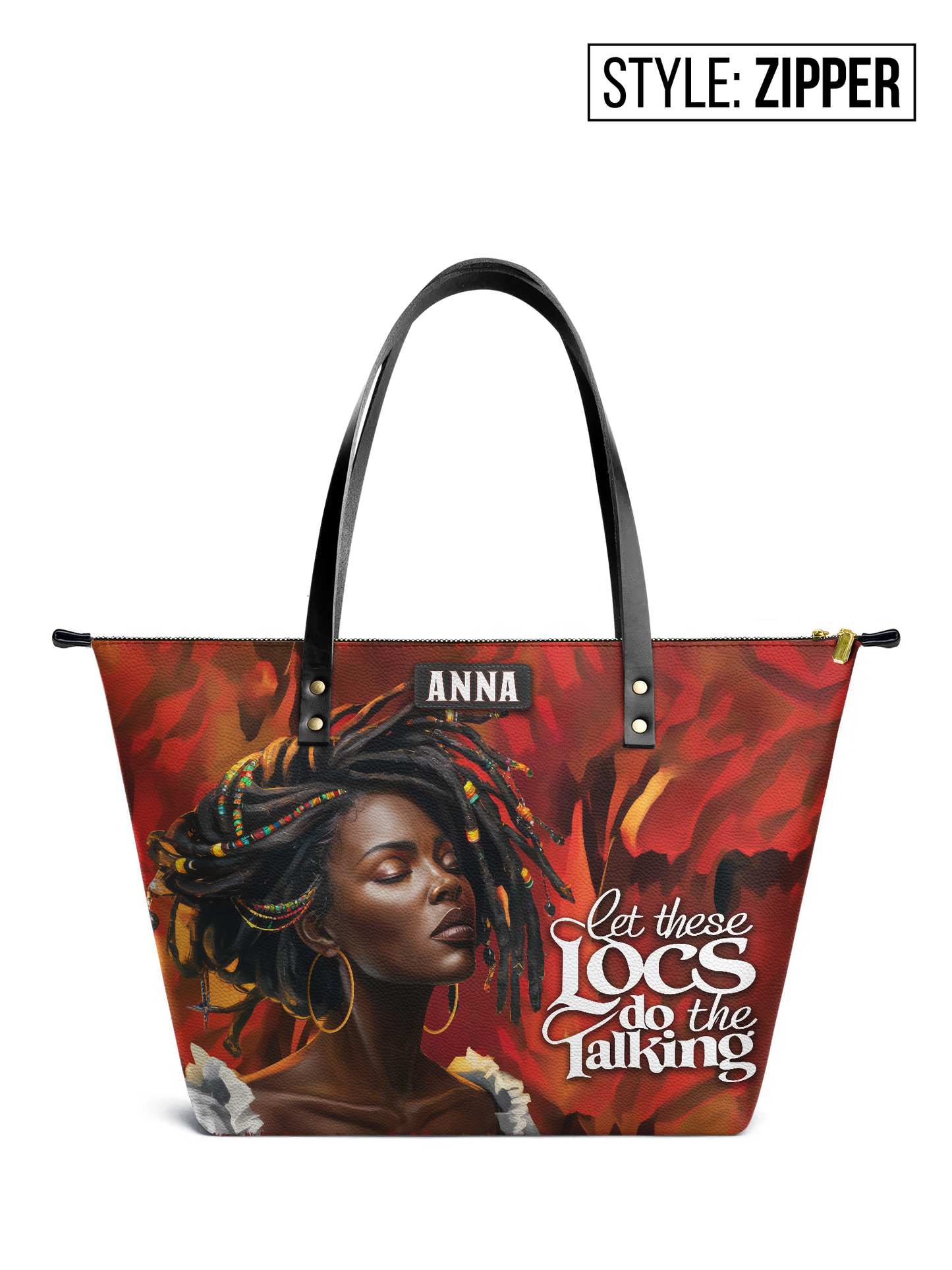 Let These Locs Do The Talking Leather Tote Bag