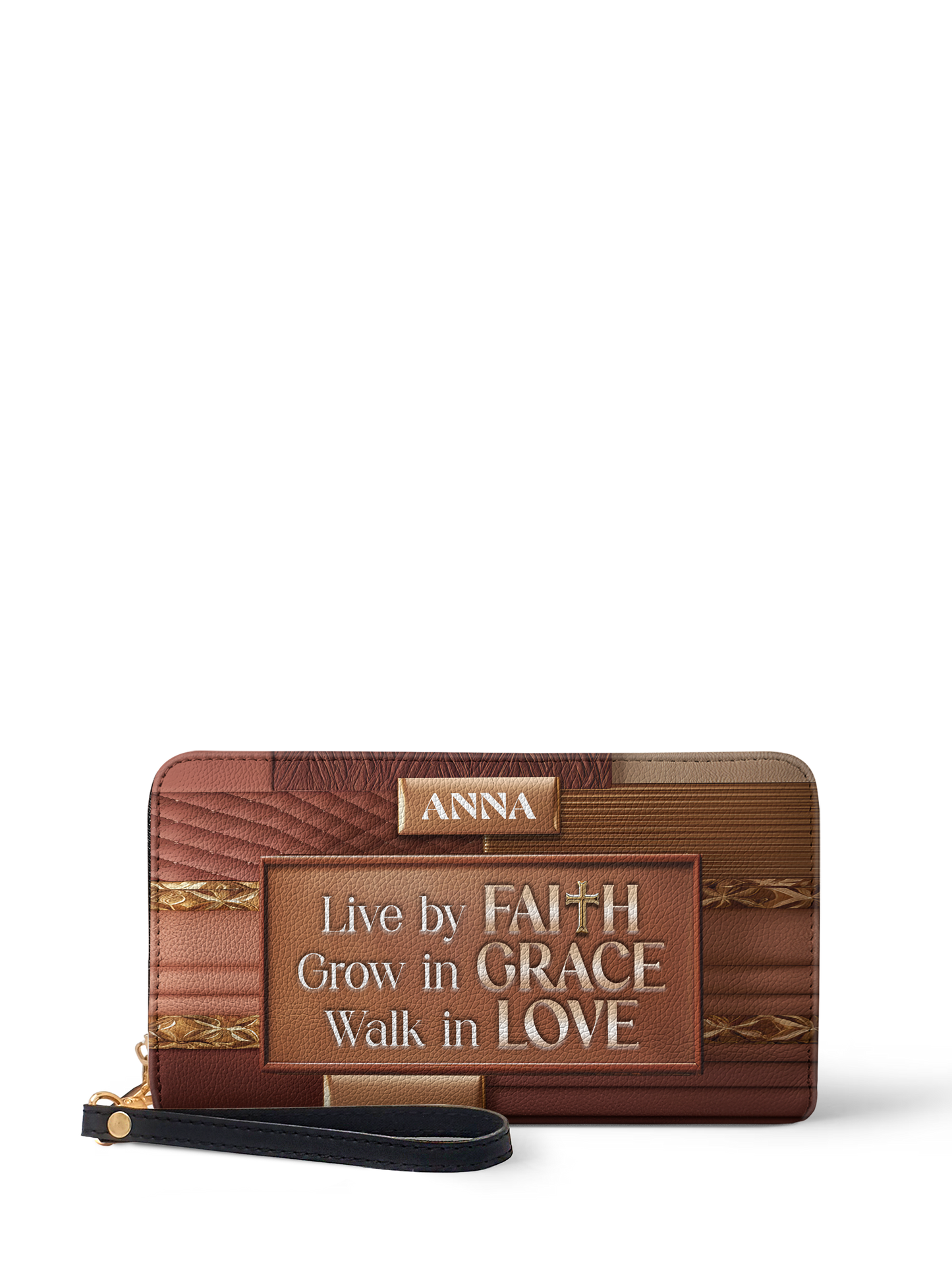 Live By Faith Grow In Grace Walk In Love Wallet