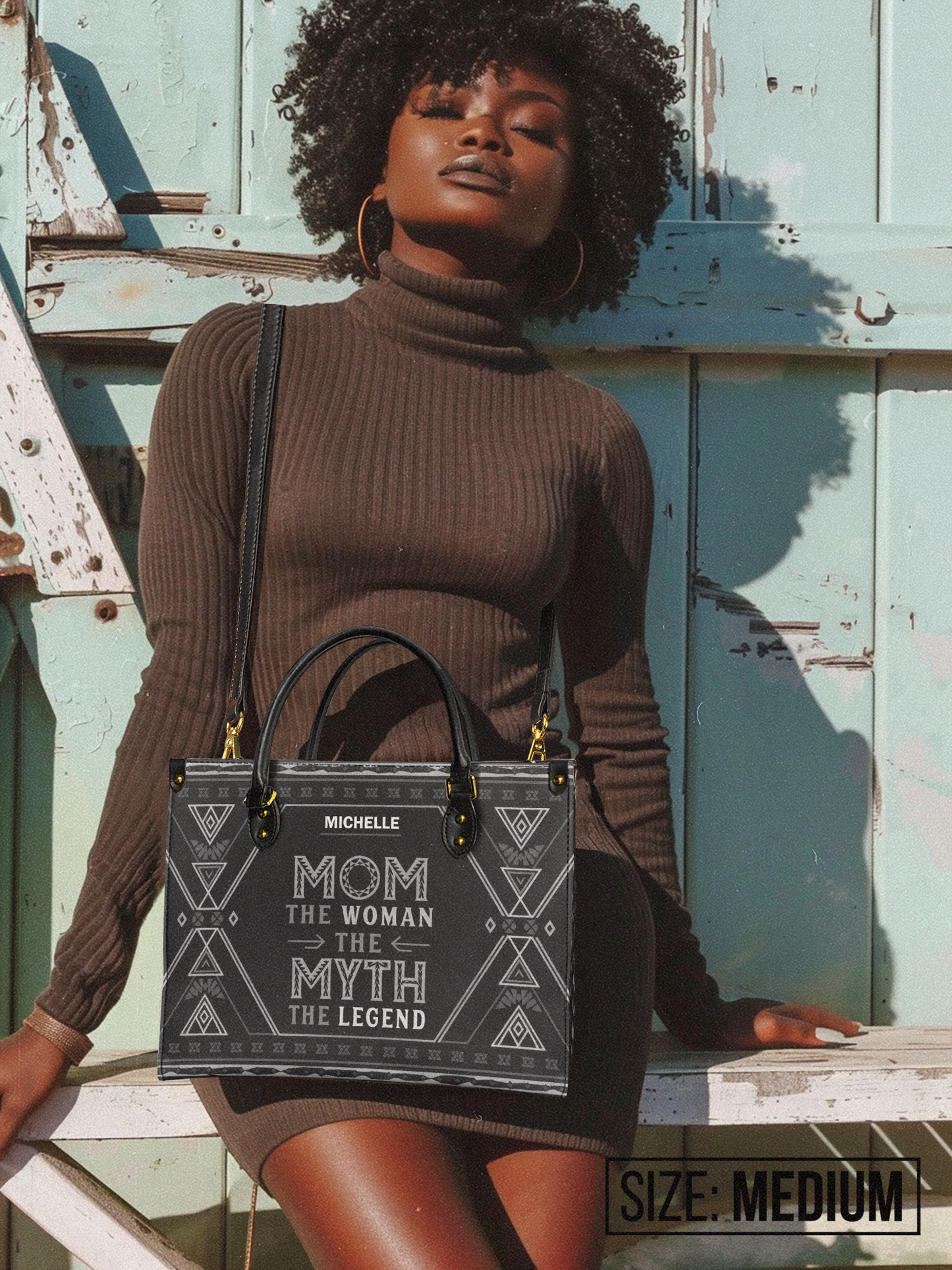 Mom The Woman The Myth Crossbody Satchel