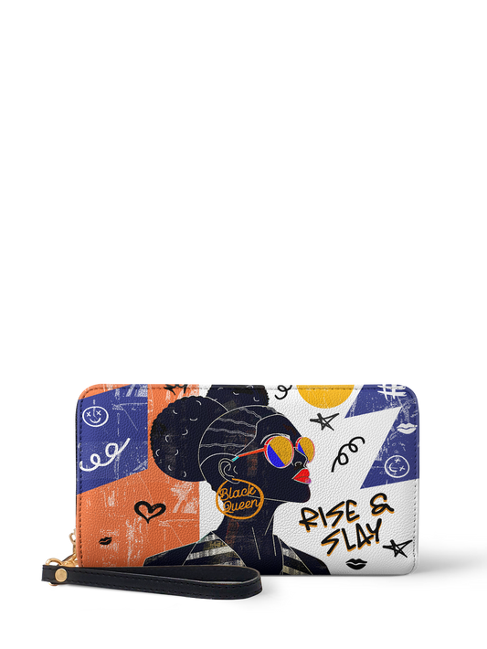 Rise & Slay - "Sanaa" White Graffiti Wallet