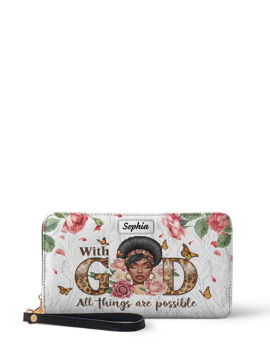 With God All Things Are Possible Wallet