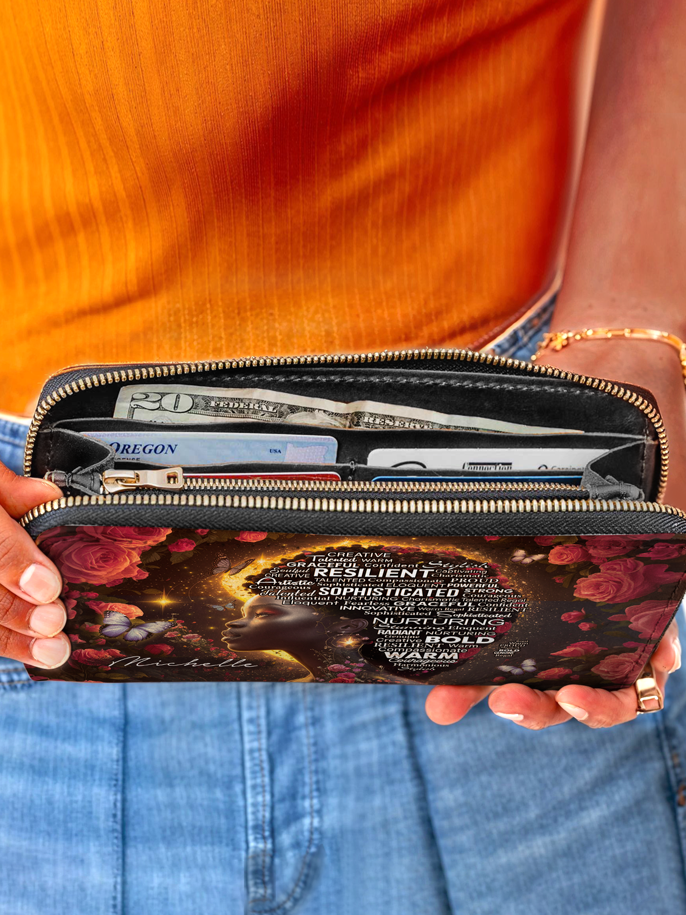 Proud Flower Butterfly Wallet